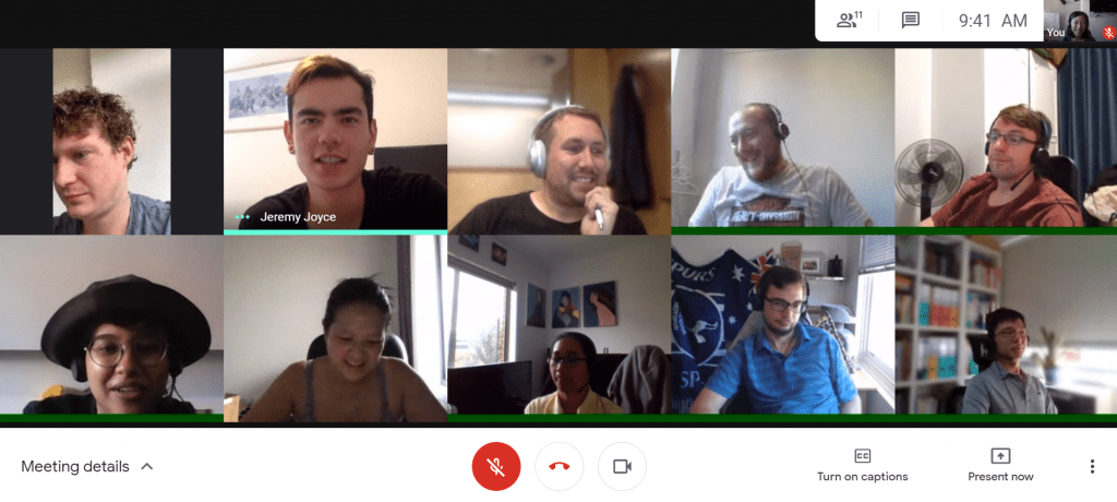 JAM APAC Morning Standups on Google Hangouts